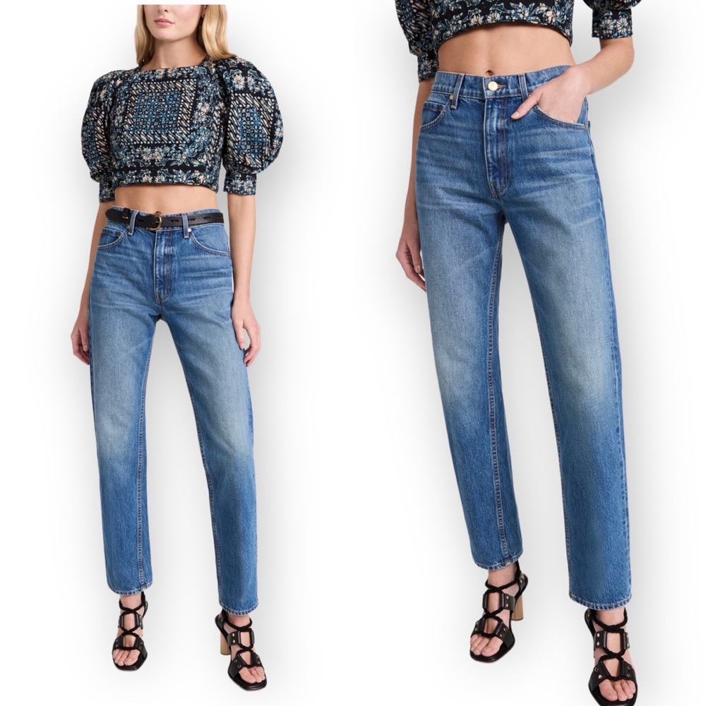 Ulla Johnson  The Daphne Jeans, Danube Medium Indigo Wash, Size 25